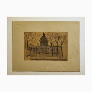 Paris - Original Drawing in Watercolor by Jaques Ivane - 1953 1953