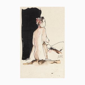 Mujer - Dibujo original en acuarela y tinta China - 1996 1996