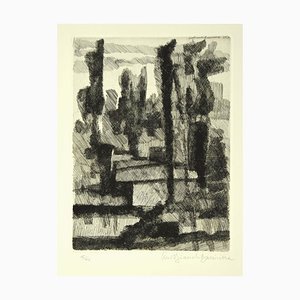 Trees - Original Etching by L. Bianchi Barrivera - 1964 1964