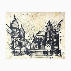 Basílica del Sagrado Corazón de Paris - Original Drawing - 20th century 20th Century