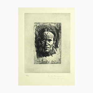 Mother's Portrait - Original Etching by Pio Semeghini - 1964 1964