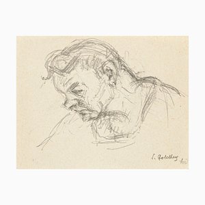 Gloom - Original Pencil Drawing by S. Goldberg - 1940 1940