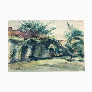 Landscape - Original Aquarell von S. Goldberg - 1953 1953