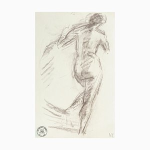 Disegno Nude from the Back - Original Pencil di S. Goldberg - Metà XX Secolo, metà XX secolo