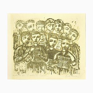 Cantico's Singers - Original Lithografie von Gina Roma - 1970er 1970er Jahre