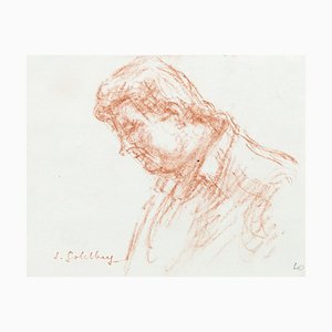 Portrait - Original Pastel by S. Goldberg - Mid 20th Century Mid 20th 20th Century