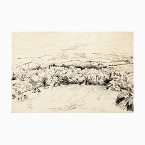 Landscape - Original Mixed Media di T. Gertler - anni '70