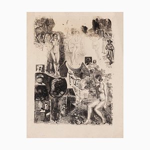 Composition avec Nus - Gravure Originale - 1862 1862