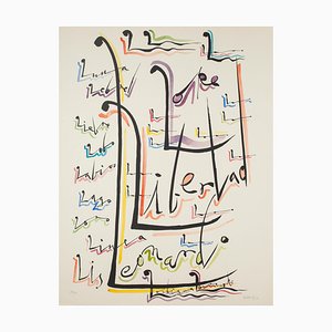 Letter L - Hand-Colored Lithograph by Raphael Alberti - 1972 1972