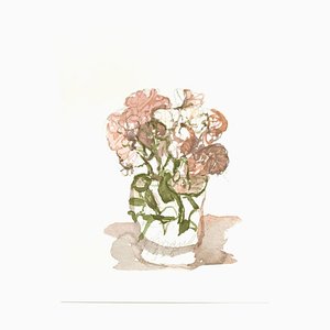 Vase with Flowers - Vintage Offset Print after Giorgio Morandi - 1973 1973