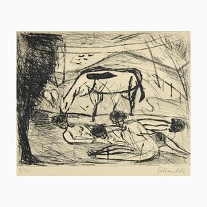 The Rest - Original Etching by N. Gattamelata - Late 20th Century Late 20th Century