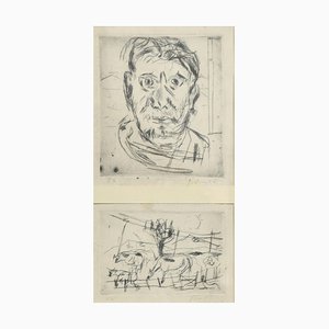 Par of Compositions - Etching de N. Gattamelata - finales del siglo XX, finales del siglo XX