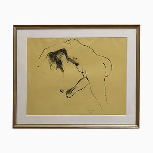 Nude - Original China Ink Drawing - 1965 1965