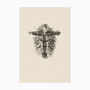 Crucifix - Original Etching by Michel Ciry - 1964 1964