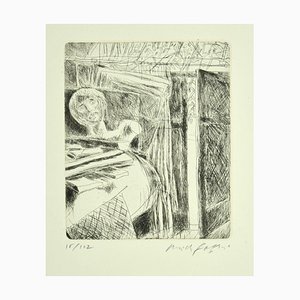 In the Studio - Original Etching by P. Fazzini - 1964 1964