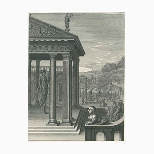 Le Palladium, de '' Le Temple des Muses '' - Gravure à l'Eau-Forte originale par B. Picard - 1742 1742