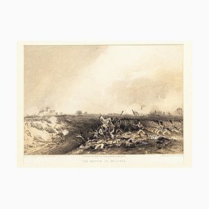 Lithographie Colorée à la Main The Battle of Magenta par Carlo Bossoli - 1854 1854