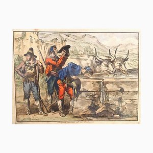 Gravure à l'Eau-Forte Briganti Assetati par Bartolomeo Pinelli - 1820 1820