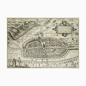 Mapa de Calcaria - De '' Civitates Orbium Terrarum '' de F. Hogenberg - 1575 1575