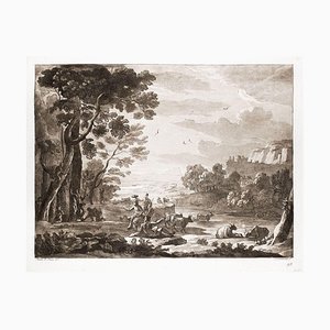 Acquaforte del Veritatis originale - B / N originale di Claude Lorrain - 1815-1815