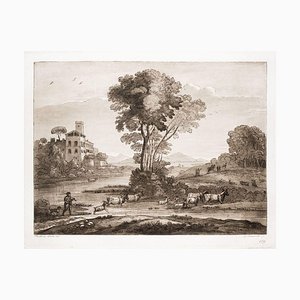 Liber Veritatis - Original B / W Radierung nach Claude Lorrain - 1815 1815