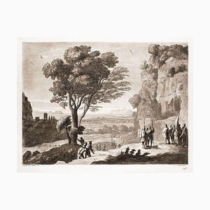 Acquaforte del Veritatis originale - B / N originale di Claude Lorrain - 1815-1815