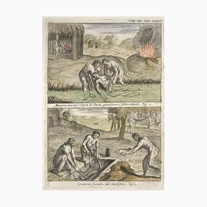 Pariah Way of healing fever and Funeral Ceremony - Etching de G. Pivati 1746-1751