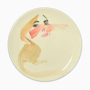 Lady - Original Hand-made Flat Ceramic Dish by A. Kurakina - 2019 2019