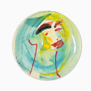 Look at You - Original Hand-Made Flat Ceramic Dish by A. Kurakina - 2019 2019