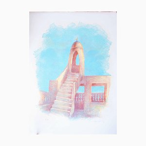 Islamic Tower - Original Lithograph by Gustavo Francalancia - 1970s 1970s