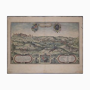 Mappa Limbourg, antico di '' Civitates Orbis Terrarum '' 1572-1617