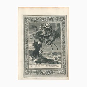 Combat de Bellerophon contre la Chimere, von '' Le Temple des Muses '' 1742