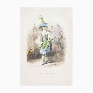 Belle-de-Nuit - Les Fleurs Animées Vol.I - Litografia di JJ Grandville - 1847 1847