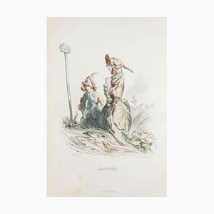 Capucine - Les Fleurs Animées Vol.I - Litho by J.J. Grandville - 1847 1847