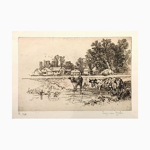 Château de Cowdray (avec des vaches) 1882