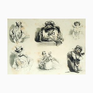 Lithographies par Monarchorama - Suite de 5 Lithographies Originale par A. Grevin - 1858 1858