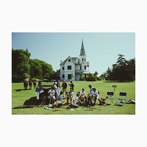 Polo Gear Oversize C Print Framed in Black by Slim Aarons