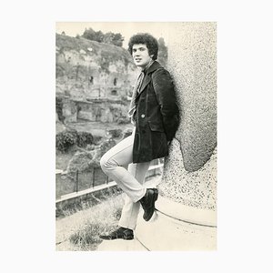 Volles Porträt des italienischen Sängers Lucio Battisti - Vintage Foto - Ende der 1960er Jahre 1960er Jahre