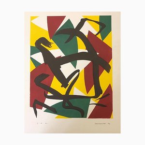 Luigi Montanarini, Abstrakte Komposition, 1974, Lithographie