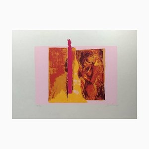 Affiche Rose Nude - Sérigraphie Originale par N. Simbari - 1976 1976