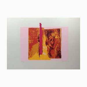 Pink Nude - Original Screen Print by N. Simbari - 1976 1976