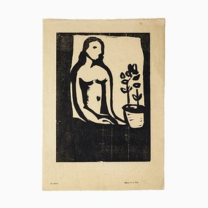 Serena - Original Woodcut Print by Arturo Martini - 20th Century 20th century