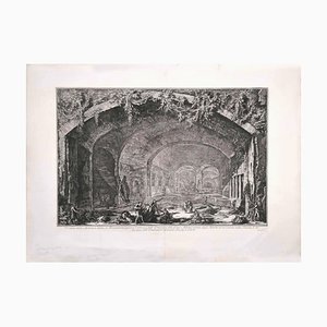 View of the Cave known as Bergantino - Etching by G. B. Piranesi - 1762 1762