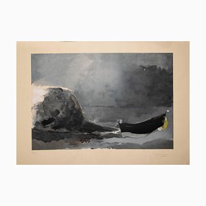 Marine Noire - Lithographie Nach Georges Braque - 1956 1956