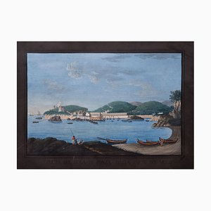 Île de Ponza - Huile sur toile originale - 18ème siècle