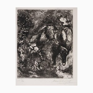 Grabado Original de Les Deux Taureaux et une Grenouille de Marc Chagall 1927-1930