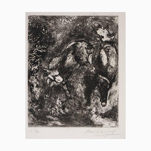 Les Deux Taureaux et une Grenouille - Original Radierung von Marc Chagall 1927-1930