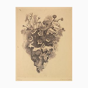 Cornetto Con Fiori Di Campo - 1920s - Giorgio Morandi - Etching - Modern 1924