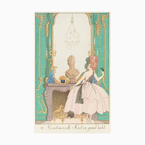 Mademoiselle Sorel en grand habit - Original Pochoir by Georges Barbier - 1920 1920