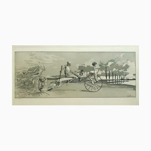 Amor, Tod und Jenseits - Original Etching by M. Klinger - 1881 1881